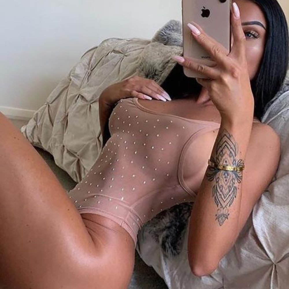 Dare to Glow-Nude Teddy (fashion nova) Size XL
